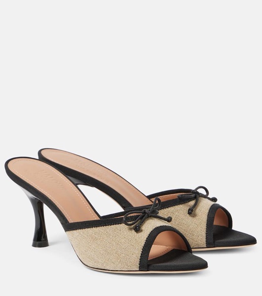 x Tabitha Simmons 70 leather-trimmed mules