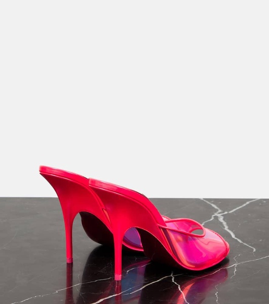 Just Arch PVC and patent leather mules