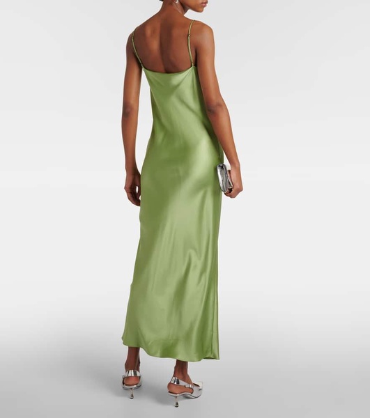 Shiny Statement silk charmeuse maxi dress