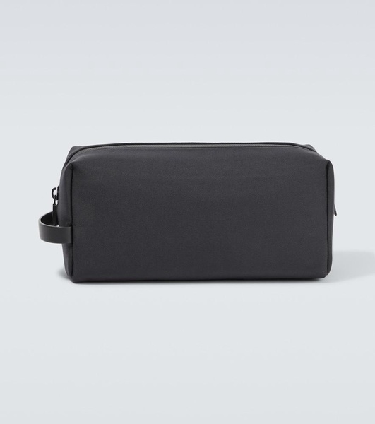 Clovis leather-trimmed toiletry pouch