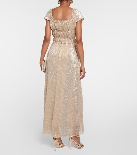 Embellished silk gown