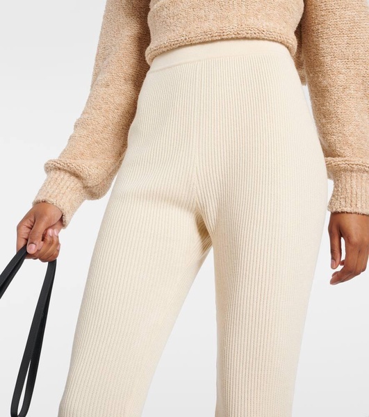 Cashmere and silk-blend leggings