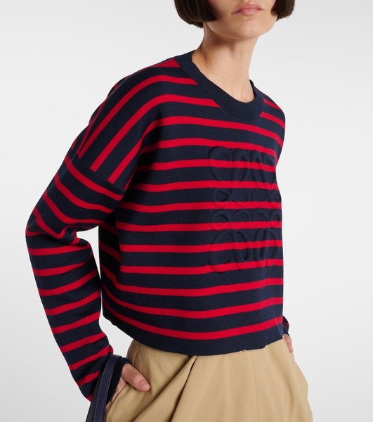 Anagram striped wool-blend sweater