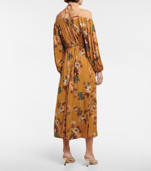 Noemi floral printed jersey midi dress