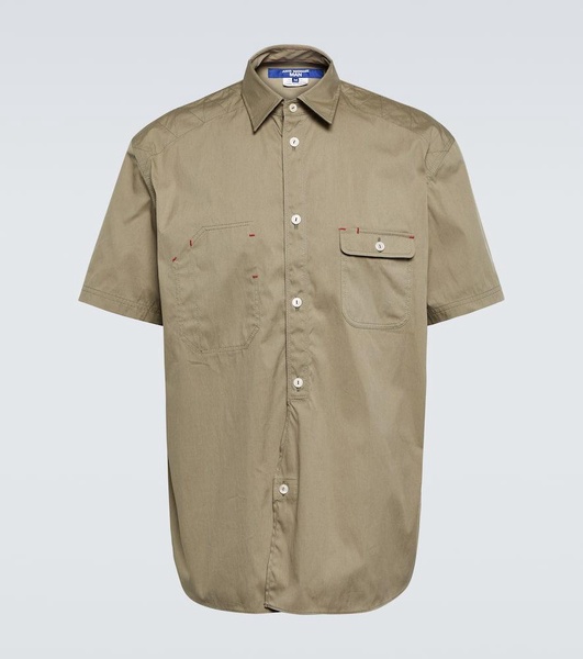 Cotton-blend poplin shirt