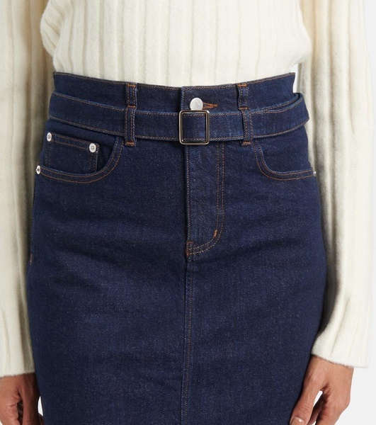 Calder denim midi skirt