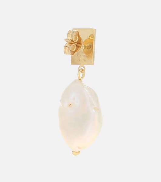 Barroco 9kt gold and pearl earrings