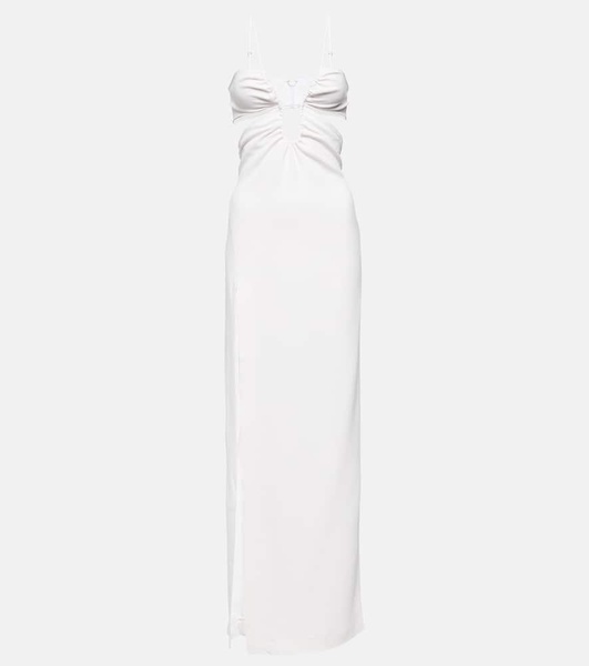 Bridal cutout crêpe gown