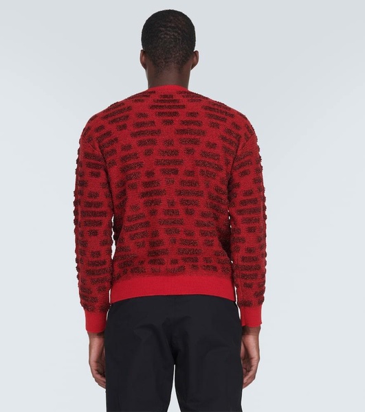 Logo jacquard wool-blend sweater