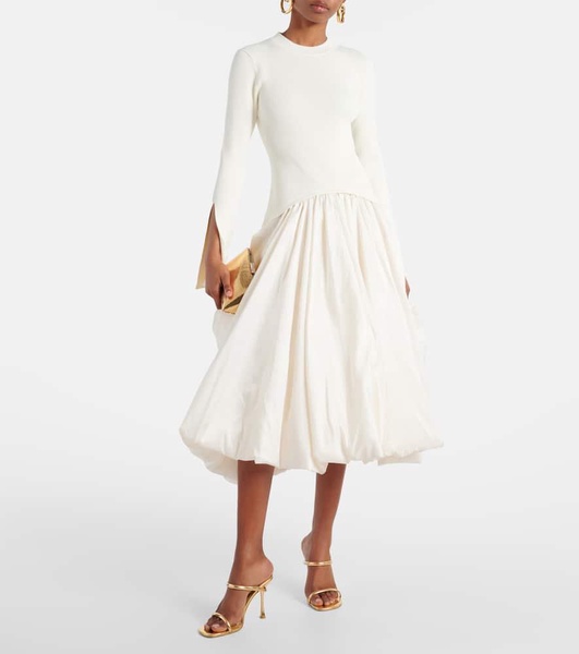 Kenlie taffeta-trimmed midi dress