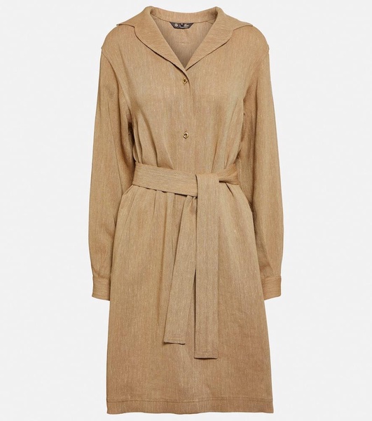 Linen shirt dress