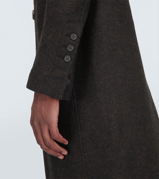 New Bell double-breasted wool coat