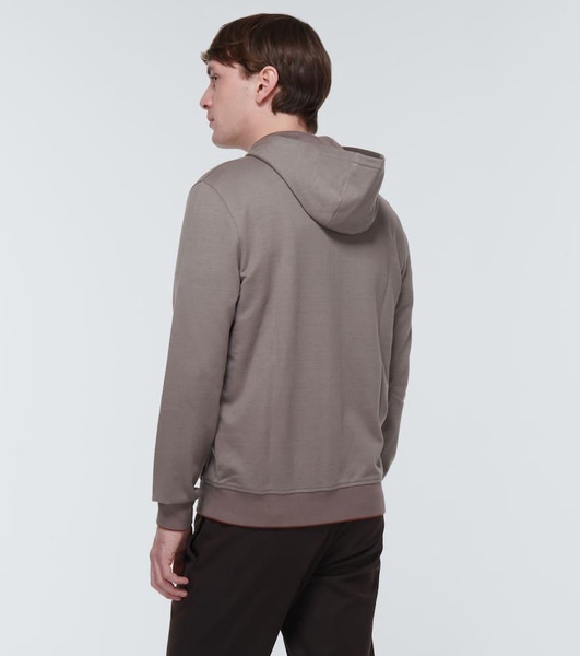 Cairns cotton and linen hoodie