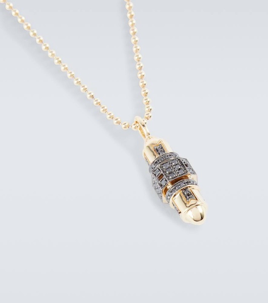 Majesty Bullet 9kt gold pendant necklace with diamonds