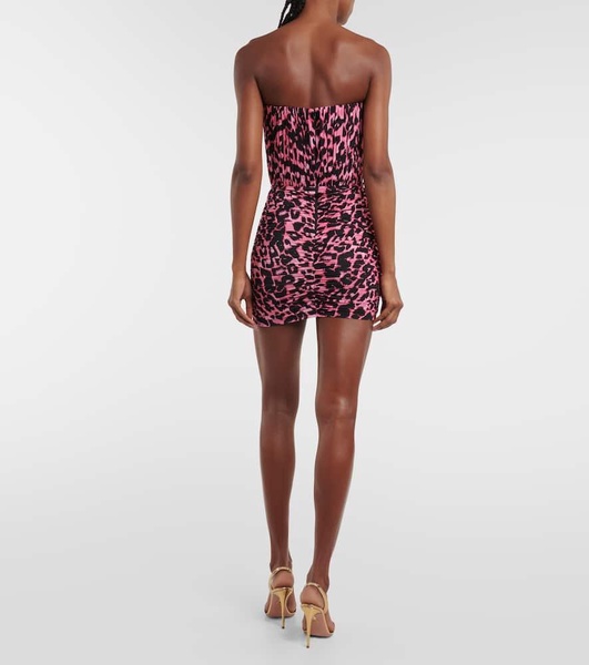 Axton leopard-print minidress