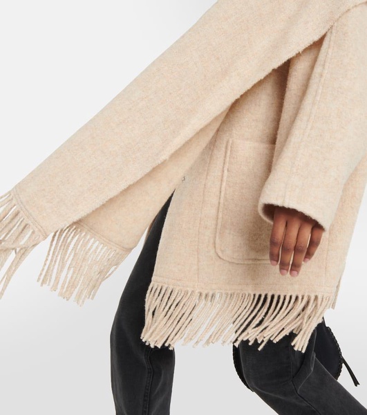 Faty scarf-detailed wool-blend coat