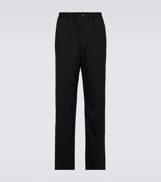 Virgin wool straight pants