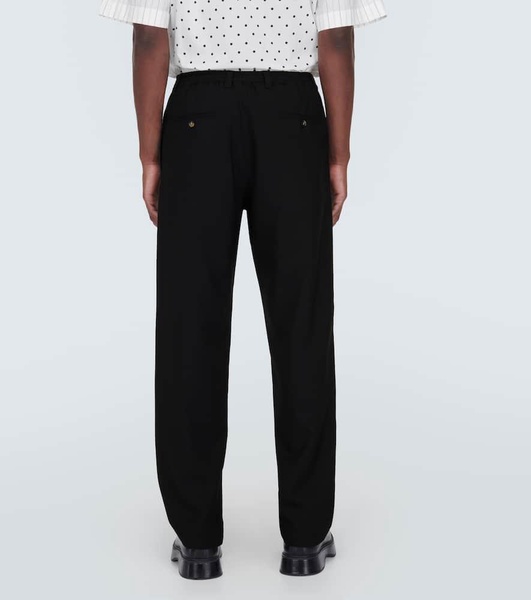 Virgin wool straight pants