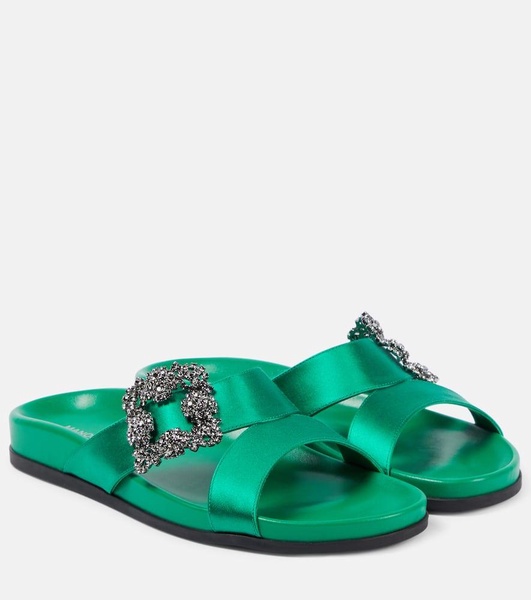 Chilanghi embellished satin sandals