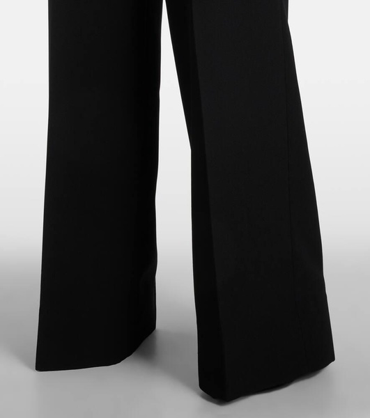 High-rise wool wide-leg pants