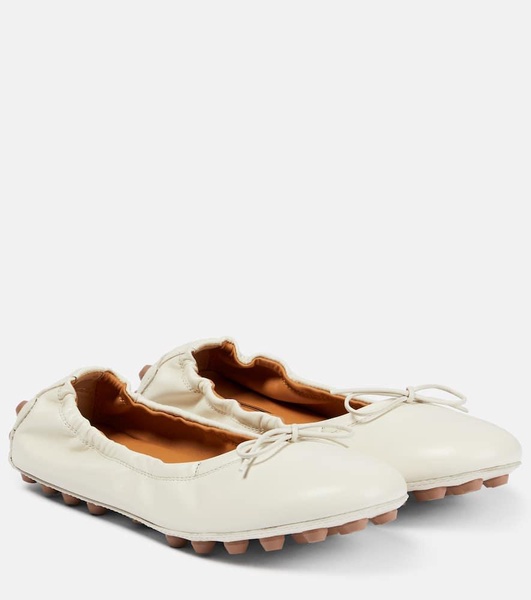 Leather ballet flats