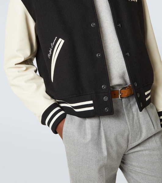 x New York Yankees wool and cashmere varsity jacket