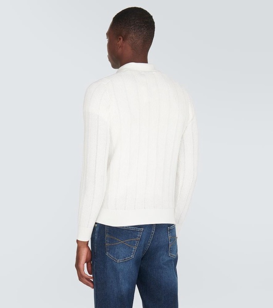 Cotton polo sweater