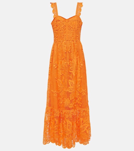 Guipure lace maxi dress