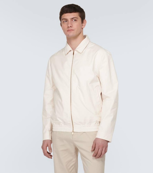 Cotton-blend gabardine blouson jacket