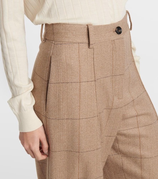 Aniston high-rise tapered cashmere pants