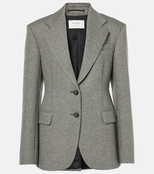 Gel wool-blend tweed blazer