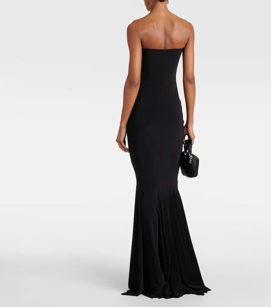 Ruched jersey gown