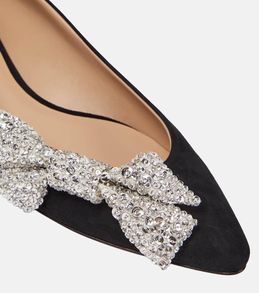 Théa embellished suede ballet flats