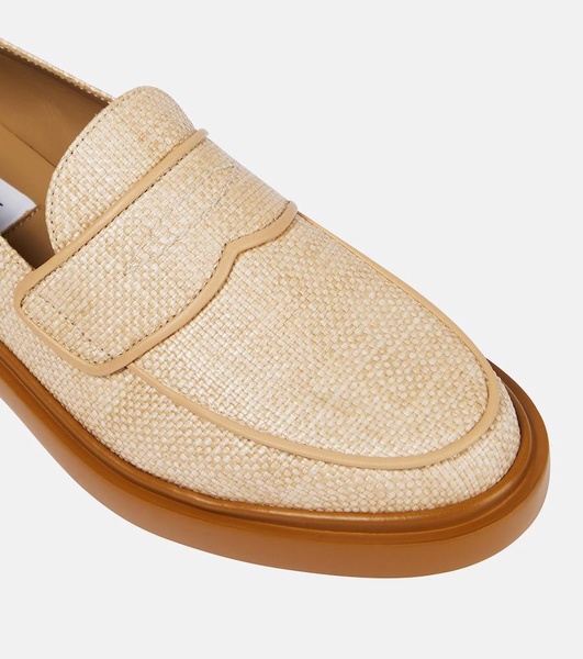 Raffia loafers