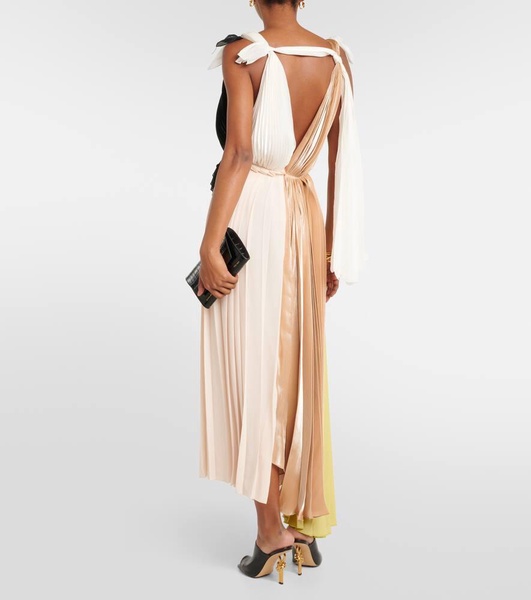 Pleated maxi dress