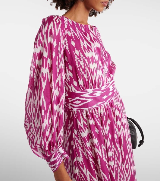 Tornado balloon-sleeve maxi dress