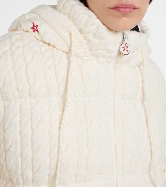 Kate cable-knit wool down jacket