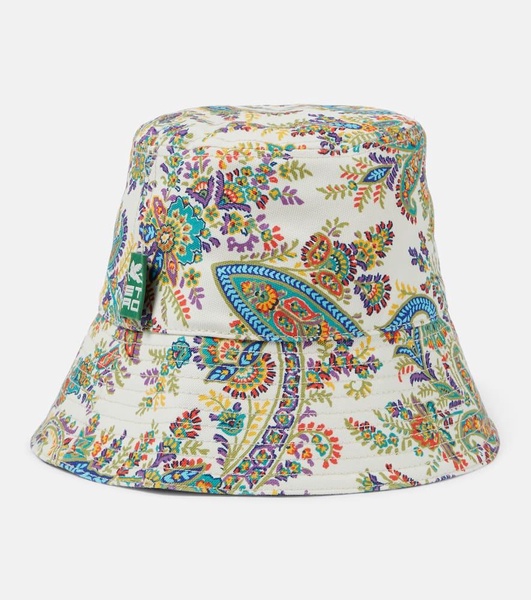 Printed cotton bucket hat