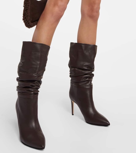 Slouchy leather ankle boots