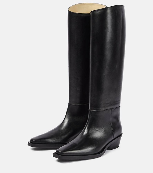 Bronco leather knee-high boots