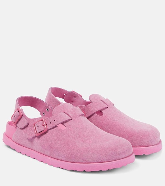 Tokio suede slingback clogs