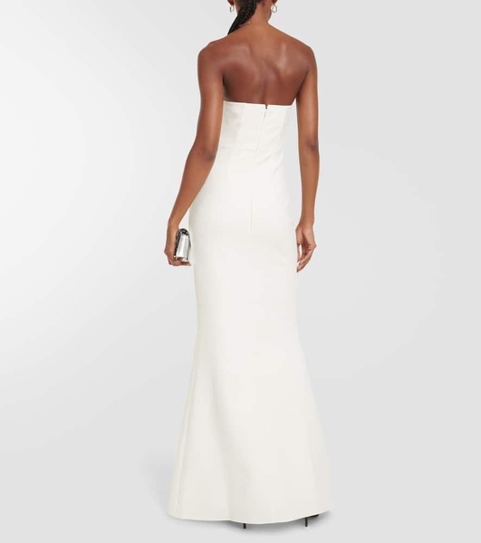 Bridal strapless crêpe gown