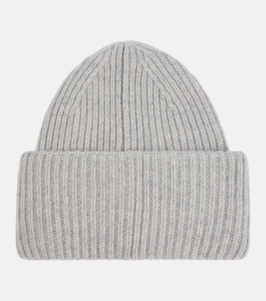 Pansy ribbed-knit wool beanie