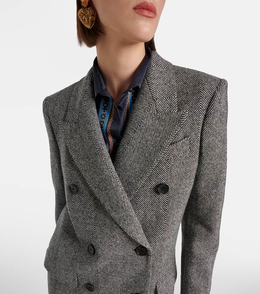 Single-breasted jacquard coat