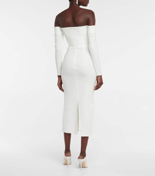 Bridal Tate stretch-crêpe midi dress