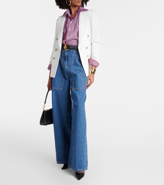 High-rise wide-leg jeans