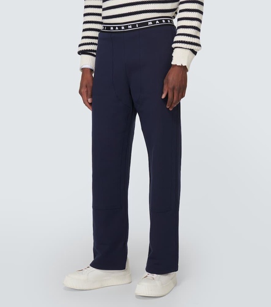 Cotton straight pants