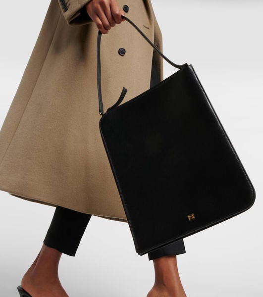 Slim Small leather tote bag