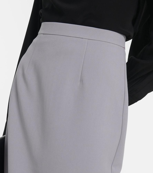 Crepe midi skirt