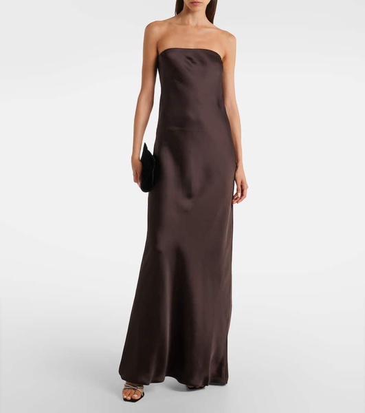 Crepe satin gown